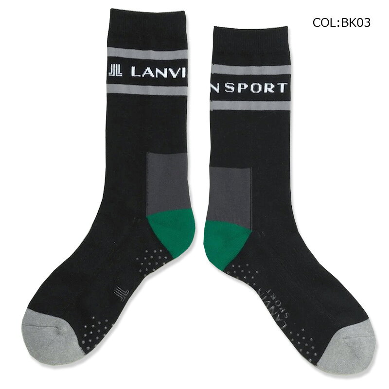【ネコポス配送可能】 ランバン スポール LANVIN SPORT VMX0012B3 メンズ ソックス 抗菌防臭 ゴルフウェア 春夏秋冬