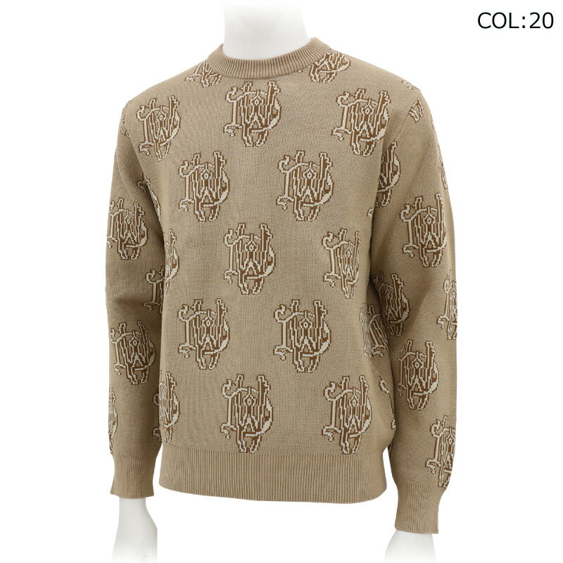 ダンスウィズドラゴン Dance With Dragon D1-661121 メンズ ニット モノグラム ストレッチ ゴルフウェア スポーツウェア 秋冬