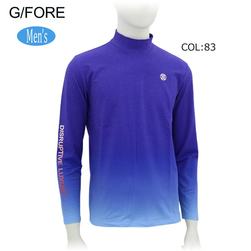 G/FORE (GFORE) ジーフォア 073215010 メンズ モックネック 長袖シャツ グラデーション ゴルフウェア スポーツウェア 秋冬...