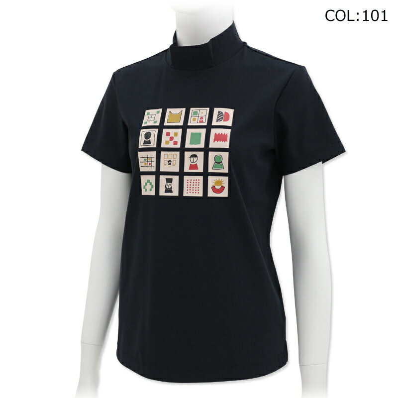 ピッコーネクラブ PICONECLUBC359421 レディース 半袖モックネックプルオーバーUVカット 吸汗速乾 接触冷感ゴルフウェア スポーツウェア春夏