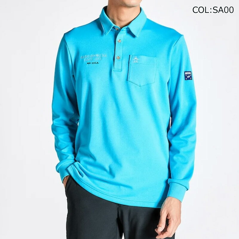 マンシングウェア Munsingwear MG4FLS31M メンズ 長袖シャツ 吸汗 蓄熱保温 ゴルフウェア スポーツウェア 秋冬