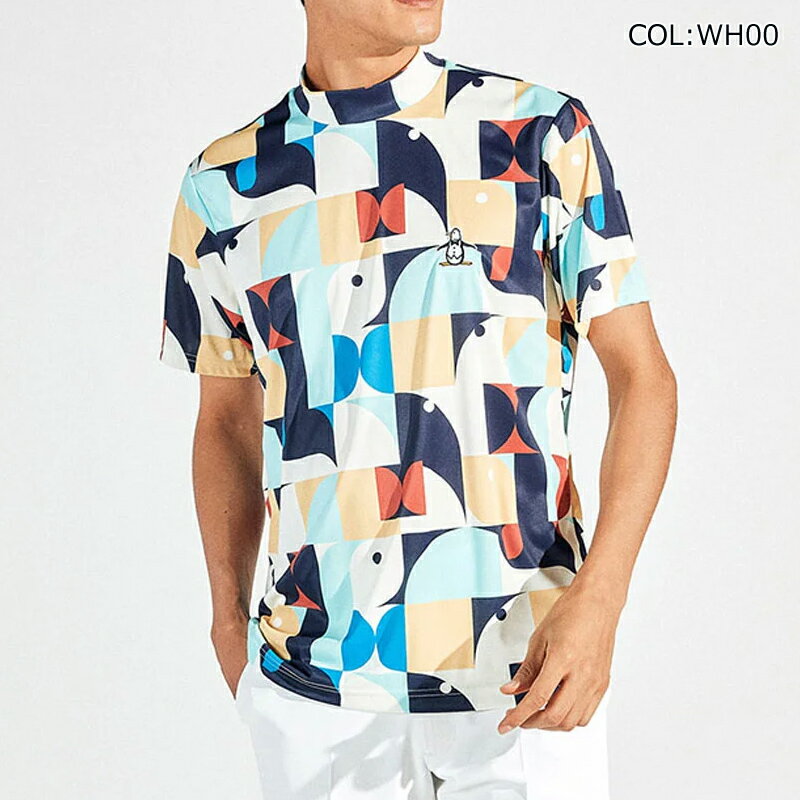 【ネコポス配送可能】マンシングウェア Munsingwear MG5SHS96M メンズ モックネック 半袖 クーリング ストレッチ ゴルフウェア スポーツウェア 春夏