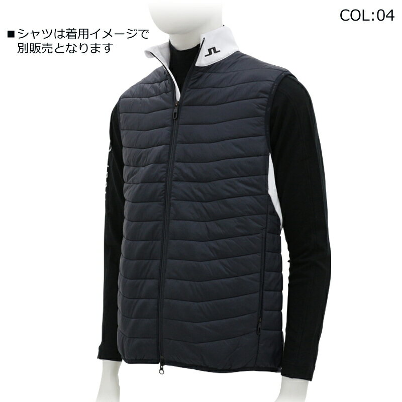ジェイリンドバーグ J.LINDEBERG 071-42070 メンズ ベスト 中綿 ハイネック アウター ゴルフウェア スポーツウェア 秋冬