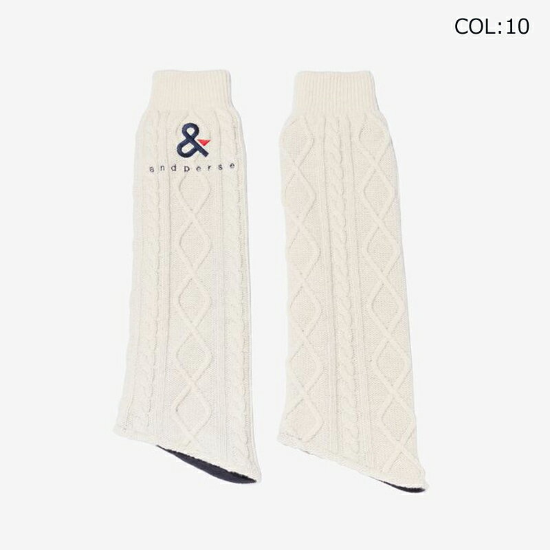 アンパスィ and per se AFF8324 レディース ケーブルニット レッグウォーマー ゴルフ用品 アクセサリー 冬小物