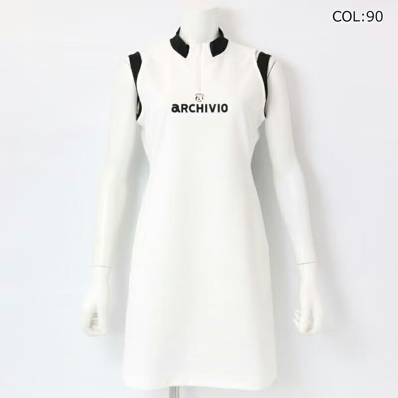 アルチビオ archivio A451602 レディース ワンピース 吸汗速乾 ノースリーブ ゴルフウェア スポーツウェア 春夏