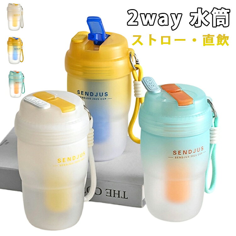 直飲み 2way コーヒーカップ 水筒 580ml ストロー付き 大容量 携帯 持ち運び パス...