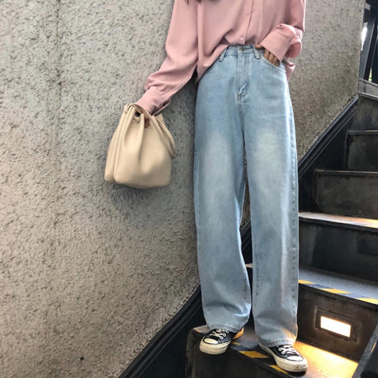 デニムパンツ レディース ワイドパンツ ハイウエスト ストレート 体型カバー ジーンズ ゆったり おしゃれ アウトドア 着瘦せ 秋 秋冬 秋服 ファッション ロング ワイド デニム 快適 韓国ファッション おしゃれ 春 冬 夏 送料無料 3