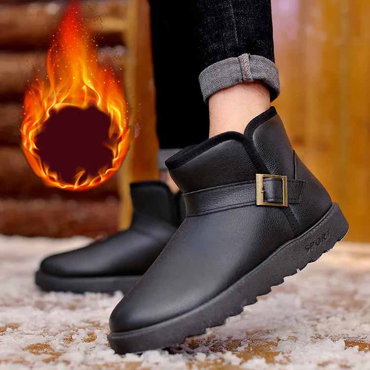 カジュアル 秋冬 シューズ 靴 ショート 防寒対策 暖かい ショートブーツ 紳士 PU おしゃれ メンズ 裏起毛 滑り止め 雪道 フェイクファー メンズファッション あったか 歩きやすい プレゼント 滑り止め ブラック ブラウン プレゼント ムートンブーツ 2