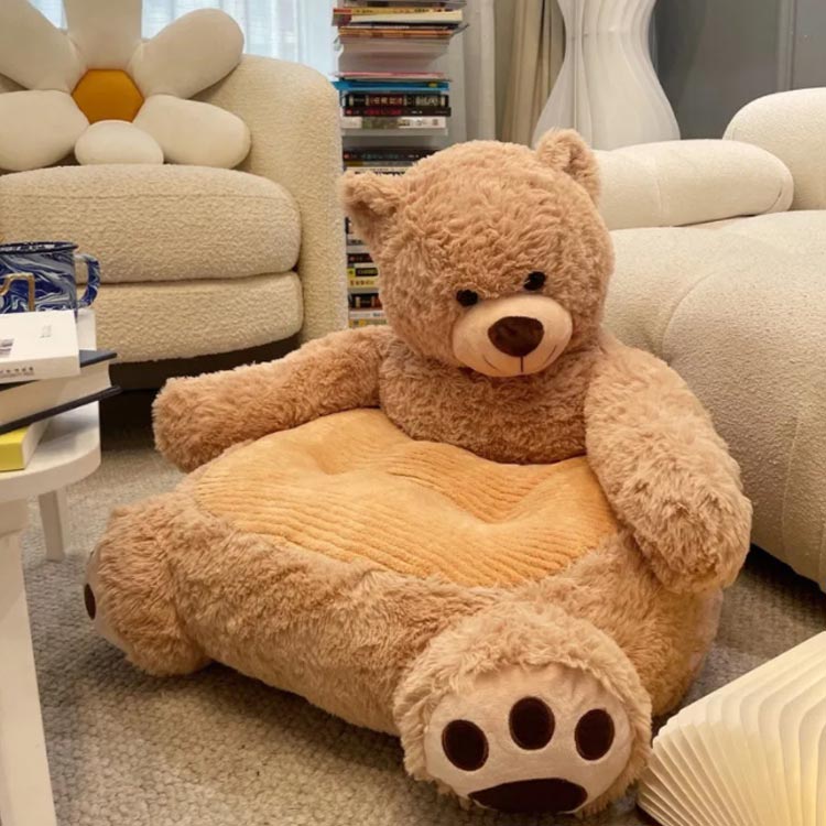 ソファー クマ 1人掛け クッション キッズソファー アニマル 子供用家具 かわいい ぬいぐるみ 休憩 子ども 座布団 椅子 座椅子 椅子 背もたれ 抱き枕 ふわふわ 大人 インテリア 子供部屋 読書 クリスマス ギフト 抱き枕