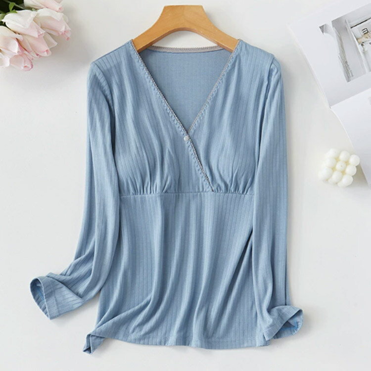 簡単授乳 マタニティインナー 長袖 あったかインナー 授乳対応 サッと授乳 レディース インナートップス 肌にやさしい 授乳キャミソール カップ付き 授乳楽々 カップ ブラ付き 授乳ブラ クロスオープン 産前産後 妊婦 3