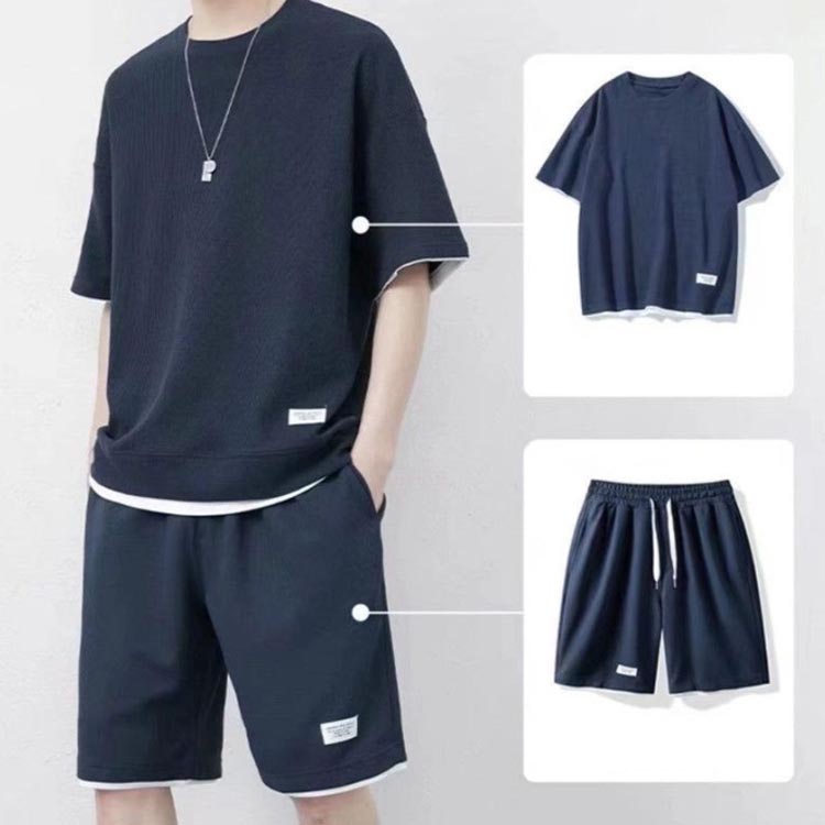 接触冷感 セットアップ メンズ 2点セット 半...の紹介画像2