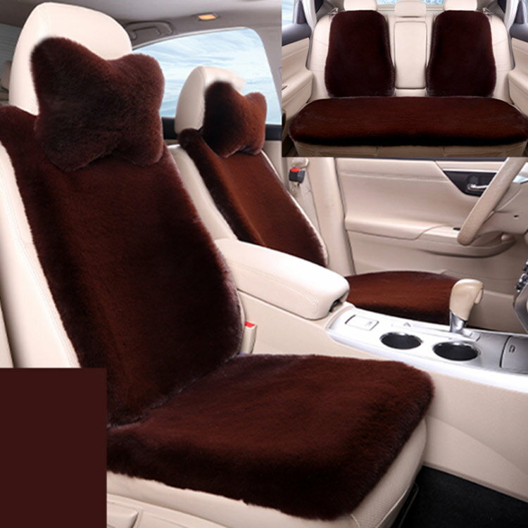 シートカバー 車用 ふわふわ フェイク ラビットファー 運転席 助手席 後部座席 ネックピロー 9点セット 長毛 ムートン 車座布団 カークッション 軽自動車 普通車 秋冬