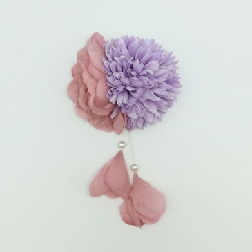 送料無料 浴衣 髪飾り 成人式 七五三 卒業式 入学式 振袖 袴 着物 和装 帯 花の髪飾り ダリア マム 菊 クリップ留め 花びらぶら飾り ウェディング 前撮り