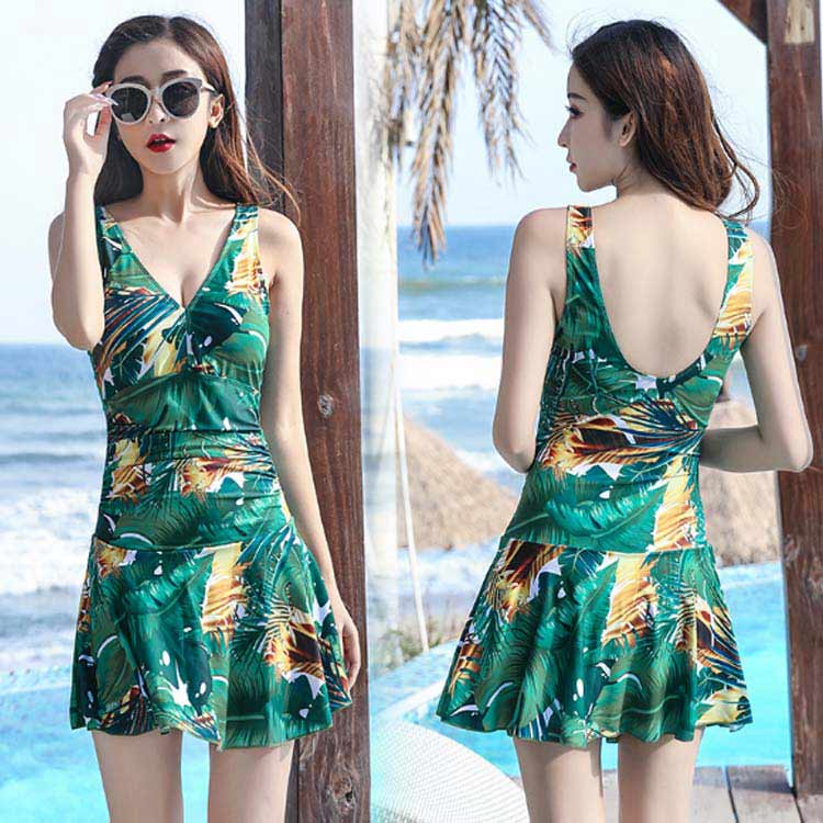 レディース水着 ワンピース 体型カバー 連体式 ワンピ水着 女性みずぎ パット付き ノンワイヤー オールインワン 大人 花柄 露出控えめ 安心着用 お洒落