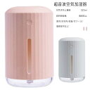 超音波空気加湿器 320ml 大容量 卓上加湿器 アロマライト 加湿器 除菌 USB給電 携帯 空焚き防止機能 長時間稼働 小型加湿器 LEDライト機能付き ミニ加湿器