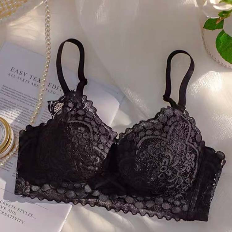 育乳ブラ ブラジャー バストアップ ノンワイヤー 脇肉 スッキリ 脇高 小胸 バストメイクブラ 盛りブラ 補正下着 美胸 谷間 育成 レディース 総レース 痛くない 盛れるブラ 通気性 単品 下着 女性 送料無料 firststep2-10002071 firststep サンプル画像2