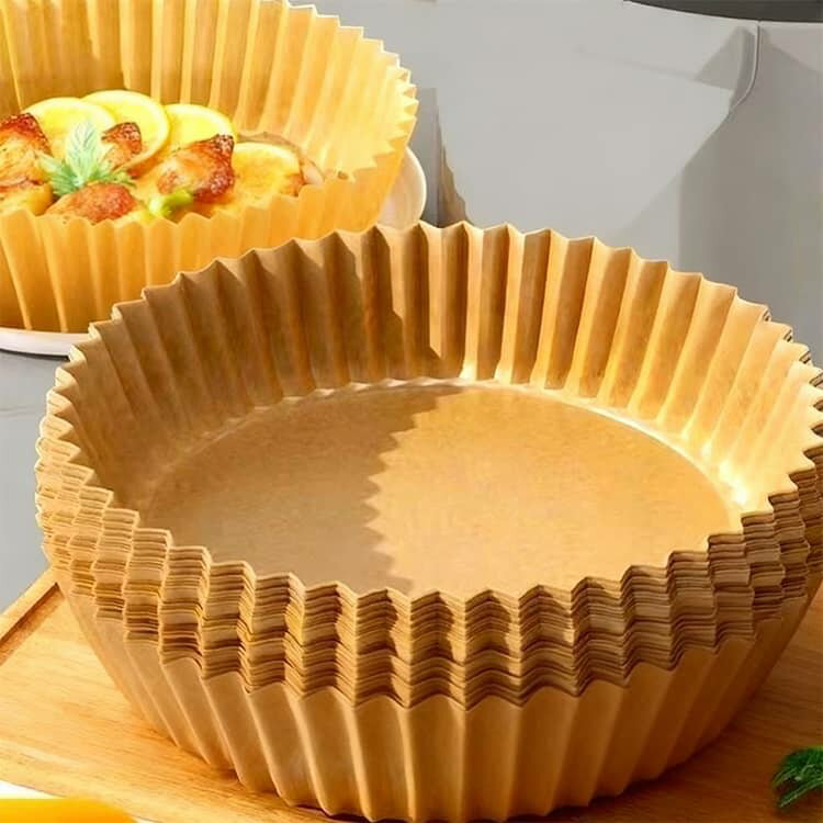 耐油 エアフライヤー専用紙 スクエア型 使い捨て クッキングシート 丸型 エアフラ...