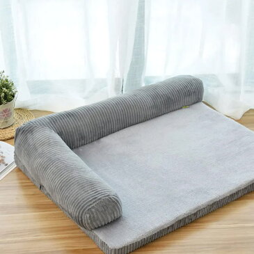 L字型 ペットベッド 犬 ペットソファ 超小型犬 小型犬 中型犬 防寒 クッション マット 猫 滑り止め ペット ベッド 大きいサイズ ふわふわ 秋冬 老犬 カバー 洗える 通気性 介護 四季通用 耐噛み 体圧分散 あごのせ 肌触りのよい