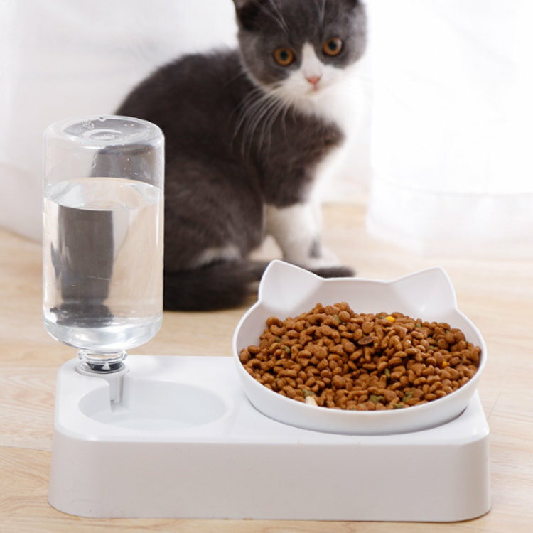 ペットボウル 自動給水器 ペットボウル 食器 犬猫餌入れ 水飲み器 餌やり機 ペットボトル スタンド 水入れ 食盆 えさ皿 3