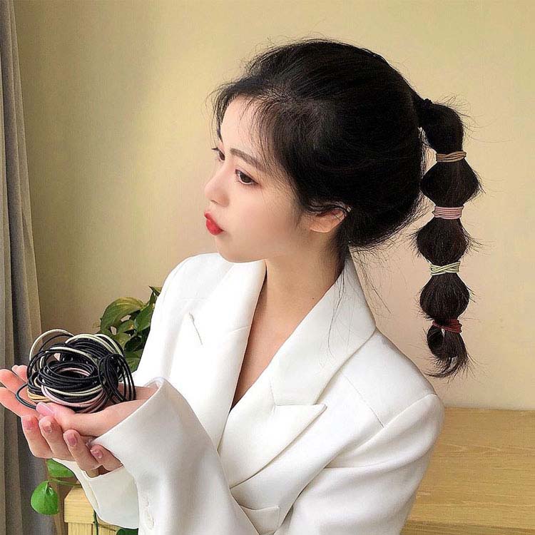 ヘアゴム 100本セット 収納ケース付き 細い カラフル 髪飾り ヘアアクセサリー キッズ 子供用 大人 シンプル おしゃれ 髪ゴム 髪留め カジュアル 女の子 ポイント消化 ヘアアレンジ 大量 送料無料