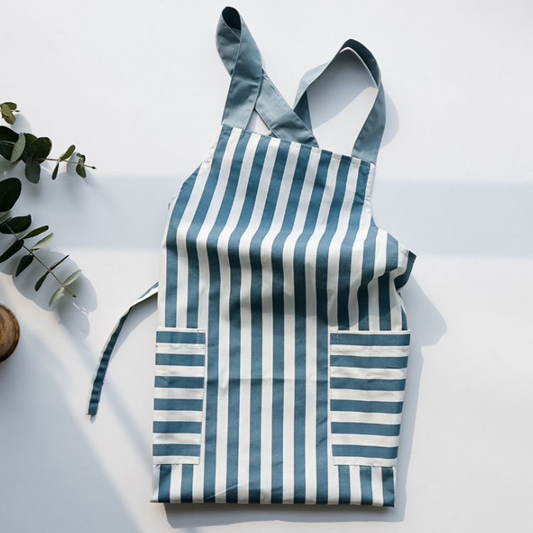 送料無料 エプロン ドット柄 ストライプ レディース おしゃれ H型エプロン 花屋 育児 家事 ポケット付き カフェ 保育士 スーパー用 ins映え 飲食店 業務用