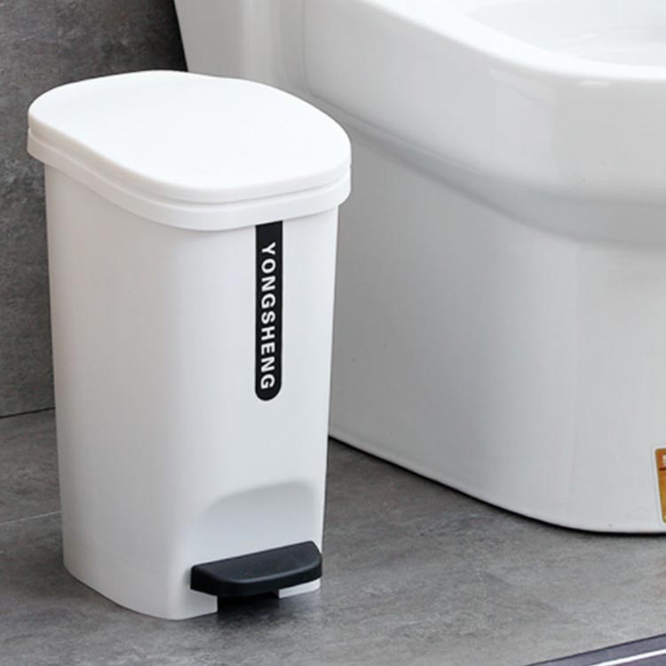 ダストボックス 14L ゴミ箱 ペダル式 縦型 シンプル おしゃれ キッチン スリム ふた付き ごみ箱 フタ付き 蓋 ホワイト グレー ベージュ 分別 モダン 無地 インテリア リビング 抗菌 防汚 新生活 2
