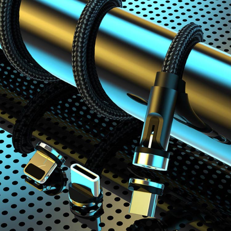 マグネット 充電ケーブル マグネット 3in1 USBケーブル 1M 2M 急速充電 360度+180度回転 磁石 超強力な磁気 着脱式 iPhone Android Type-C Micro Lightning LED付き タイプc iOS マイクロ