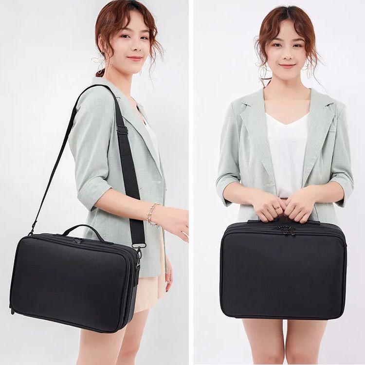 鏡付き ミラー付き 肩掛け ベルト付き ケース コスメケース 化粧箱 コスメボックス...