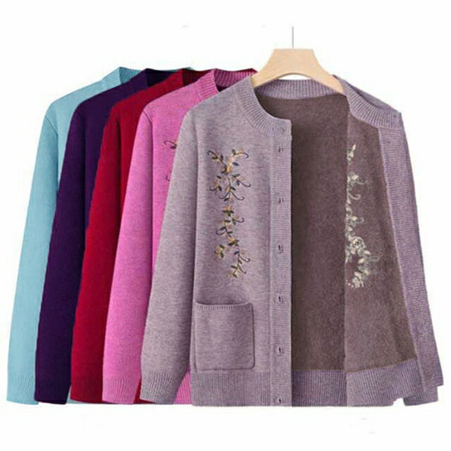 ニットカーディガン 前開きボタン レディース ...の紹介画像2