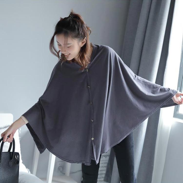 授乳ケープ ポンチョ 授乳カバー ポンチョタイプ 360℃ 見えない 綿 ケープ 授乳服 通気性 カバー お出かけ シンプル グレー ピンク ネイビー ブルー ベージュ 授乳 人気 ファッション おしゃれ 携帯便利 送料無料
