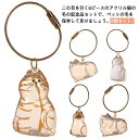 【2個セット】猫の毛収納ボトル キーホルダー 猫毛 透明カプセル キーホルダー ペット 遺毛入れ キーホルダー 遺毛 ケース 透明 ネコ 遺毛入れ 猫の毛収納ボ...