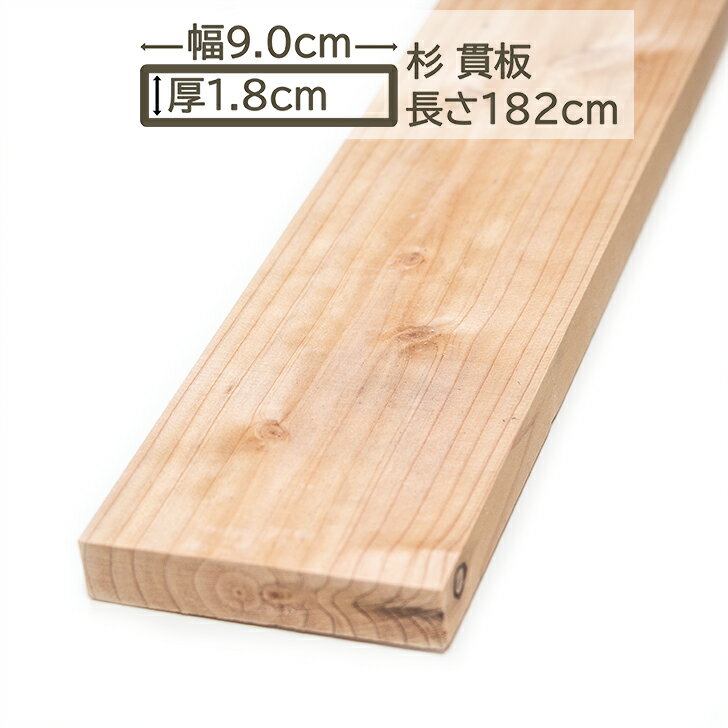 国産杉 貫板 9x1.8x182cm スギ 90x18x1820mm すぎ 杉 DIY DIY 18mm厚 1.8cm厚 90mm幅 9cm幅 日曜大工 ..