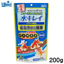 『特長』 はじめての金魚飼育でも安心・経済的な基本食です。 ●5つの有効成分 1．生きたまま腸に届く“ひかり菌” 2．納豆菌 3．乳酸菌 4．酵母菌の発行エキス 5．紀州特産梅エキス ●5つの効果 1．フンを分解 2．水のニオイを抑える 3．コケの原因リン減少 4．にごりを抑える 5．善玉菌を毎日プラス 『内容量』 200g 『粒サイズ』 特小粒（1.7～2.0mm） 『対象』 金魚（体長：4cm以上） 『与え方』 1日に1～4回、冬は2、3日に1回を目安としてすぐに食べきれる量を与えてください。 『使用原料』 小麦粉、フィッシュミール、大豆ミール、かしこ、とうもろこし、小麦胚芽、植物油、ビール酵母、海藻粉末、梅エキス、生菌剤、納豆菌・乳酸菌・酵母菌発酵抽出物、ビタミン類(塩化コリン,E,C,イノシトール,B5,B2,A,B1,B6,B3,葉酸,D3,ビオチン)、ミネラル類(P,食塩,Fe,Mg,Zn,Mn,Cu,I) 『保証成分』 蛋白質：32%以上 脂質：4.0%以上 粗繊維：3.0%以下 水分：10%以下 灰分：12%以下 りん：1.0%以上