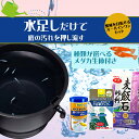 【水槽set】水を足すだけで楽々水換え 鉢丸30黒セット メダカ生体付き