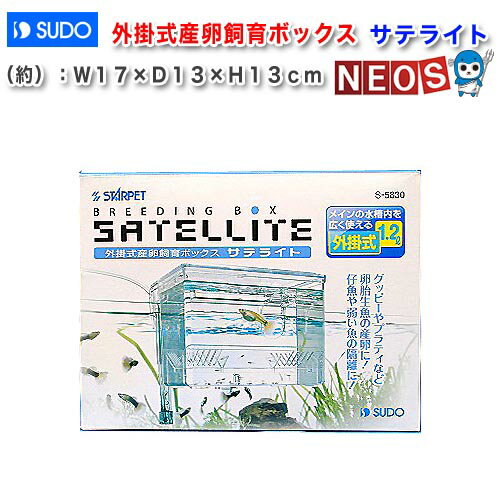 スドー　外掛式産卵飼育ボックス サテライト　S-5830【水槽/熱帯魚/観賞魚/飼育】【生体】【通販/販売】【アクアリウム/あくありうむ】【小型】