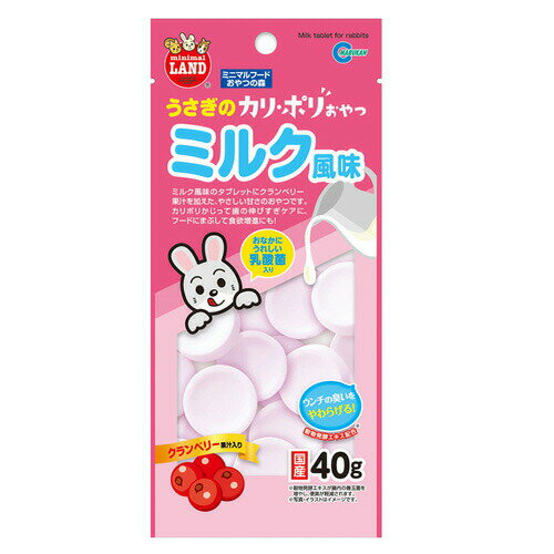 マルカン　うさぎのカリポリ ミルク風味　40g　MR-854【おやつ/餌/えさ/エサ】【ハムスター/うさぎ/リ..