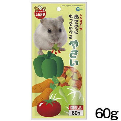 ネコポス290円マルカン おててにもってたべるやさい 60g MR-773【おやつ/餌/えさ/エサ】【ハムスター/うさぎ/リス/モルモット/鳥】【小動物】