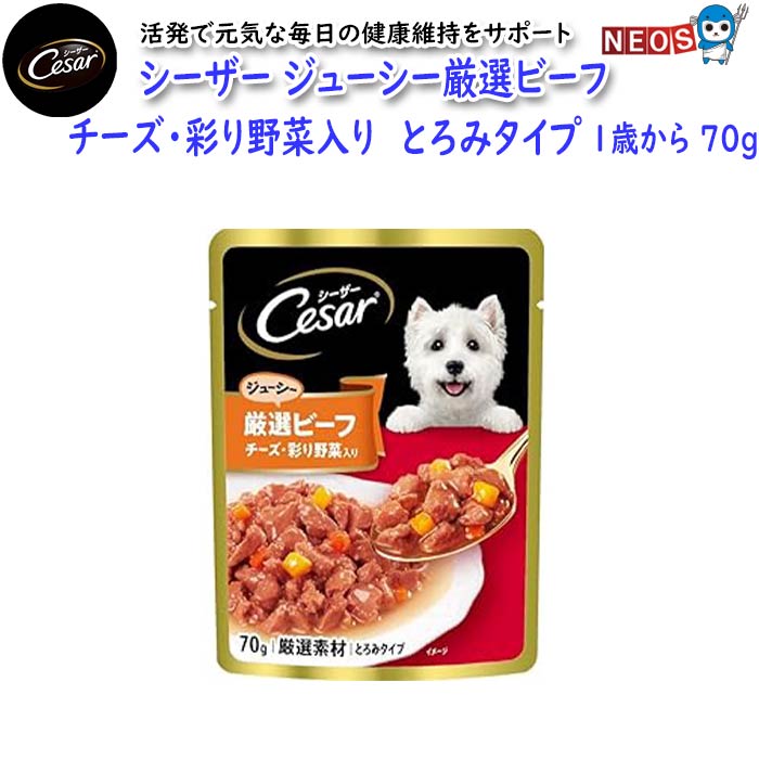 マースジャパン シーザー ジューシー厳選ビーフ チーズ・彩り野菜入り 1歳から 70g