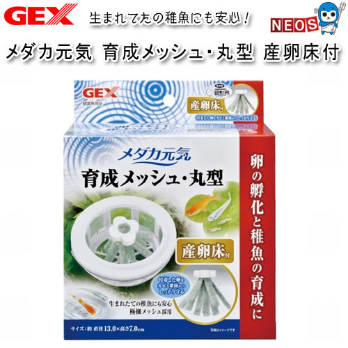 パケパフ350　GEX　メダカ元気　育成メッシュ・丸型　産卵床付