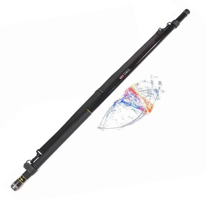 在有即日発送 トライアイテム ビヒンダー磯玉セット630 カーボン磯玉網セット6.3m(45cm枠付)