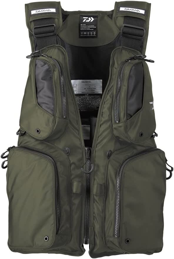 在有即日発送　ダイワ(DAIWA) DF-6322 ライトフローティングベスト フリーサイズ カーキ 救命具　ゲームベスト　タックルベストのサムネイル