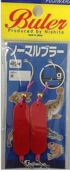 在庫有即日発送　フジワラ(FUJIWARA) ノーマルブラー 6g 赤　針付き　万能仕掛け