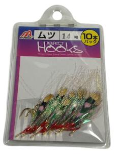 在庫有即日発送　モリゲン　ムツ針　14号　レンボーフラッシャー　バラ　115