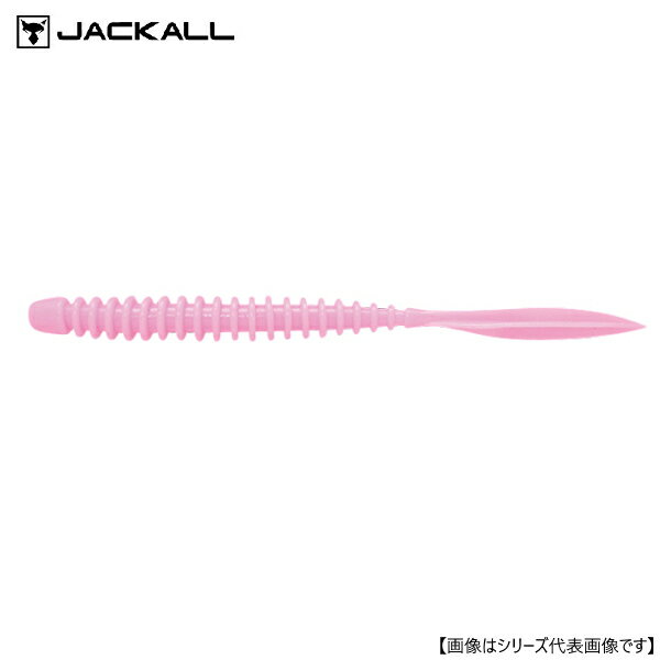 Jackall Worm Peke Ring 3.0inch Glow Hot Pink