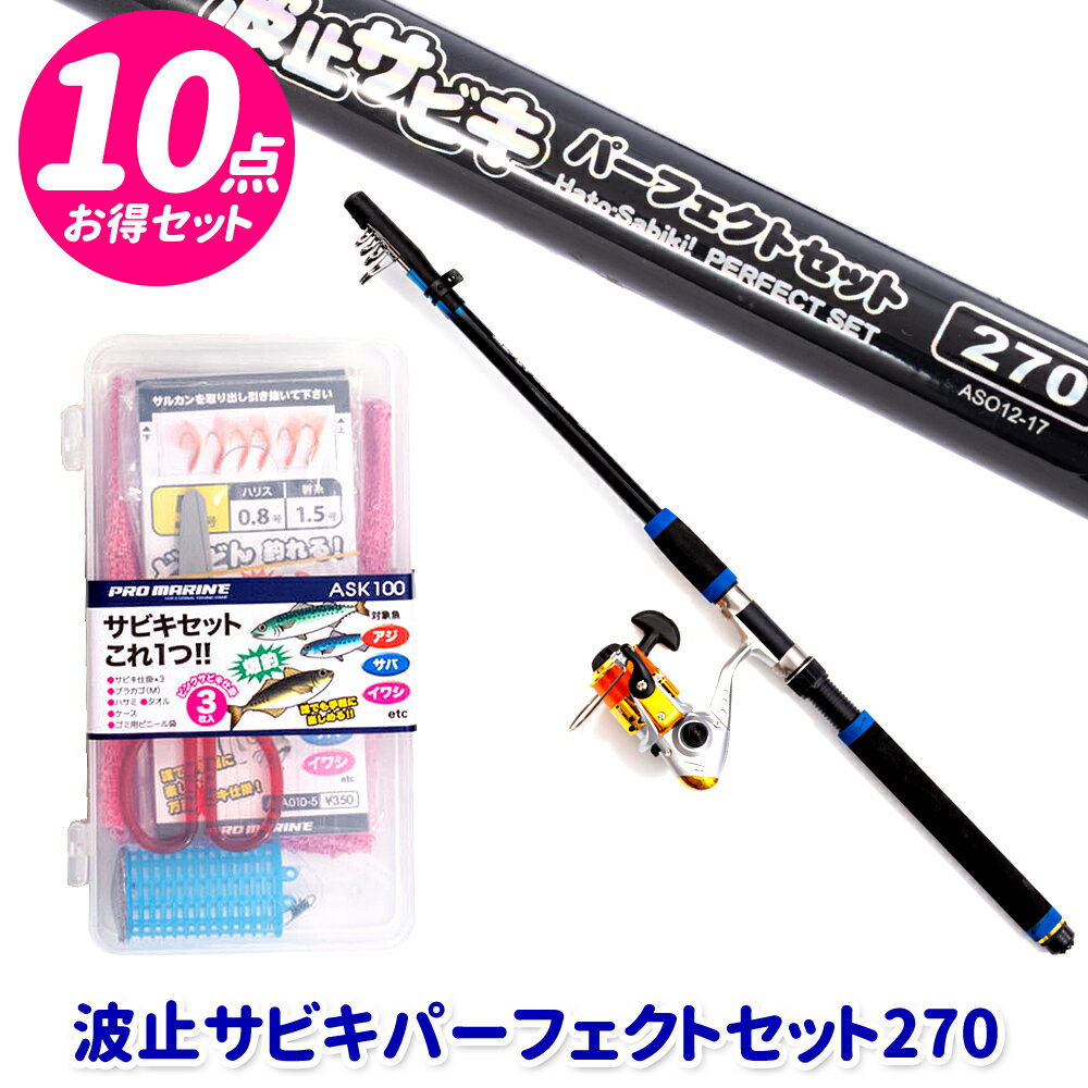 サビキ 釣り竿 セット 波止サビキ パーフェクトセット 270 　サビキセット (釣り竿) (釣り具）