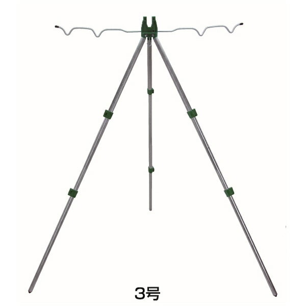 1/20は店内商品ポイント10倍 プロトラスト アルミ三脚 レバー式 3号 グリーン PT-5021 (竿掛け 三脚 ロッドスタンド)