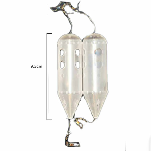 【11/20～ エントリー＆3点でP10倍】　マルシン漁具 白ロケットテグス付 (コマセカゴ マキエカゴ) M