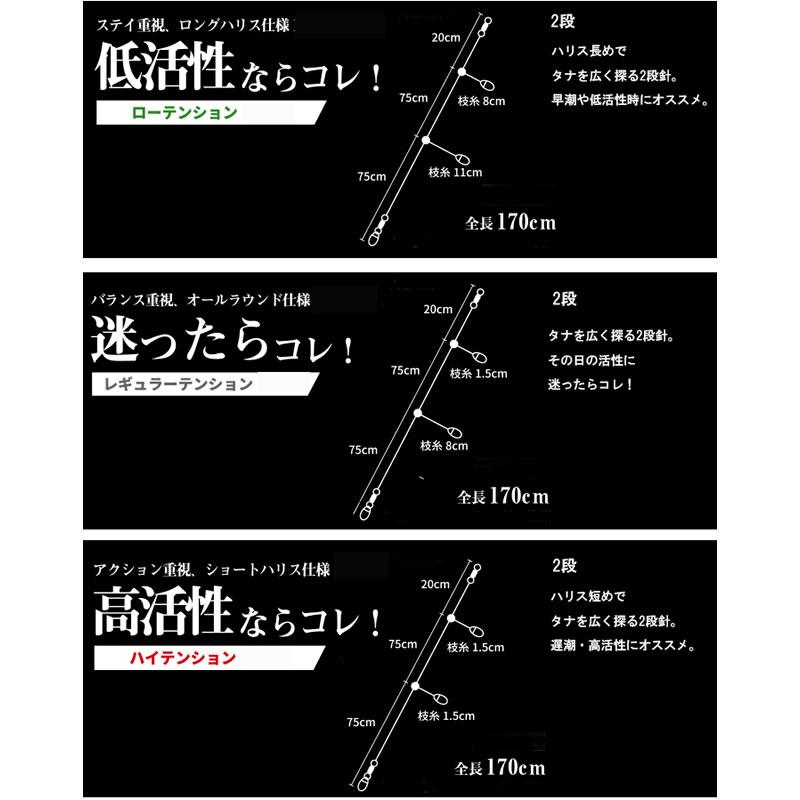 クレイジーオーシャン ST COイカメタル仕掛 2段 (イカ仕掛け) ゆうパケット可 1