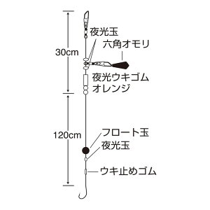 ささめ針 セイゴぶっこみフロートセット E-710 (投げ釣り 仕掛け)