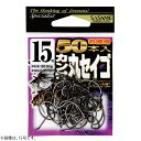 ささめ針 カン付丸セイゴ(50本入) 黒 05VRI (セイゴバラ針) 18号 ゆうパケット可